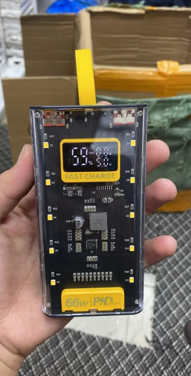 Bolt Pro 20000mAh Power Bank – Black & Yellow Fast Charging