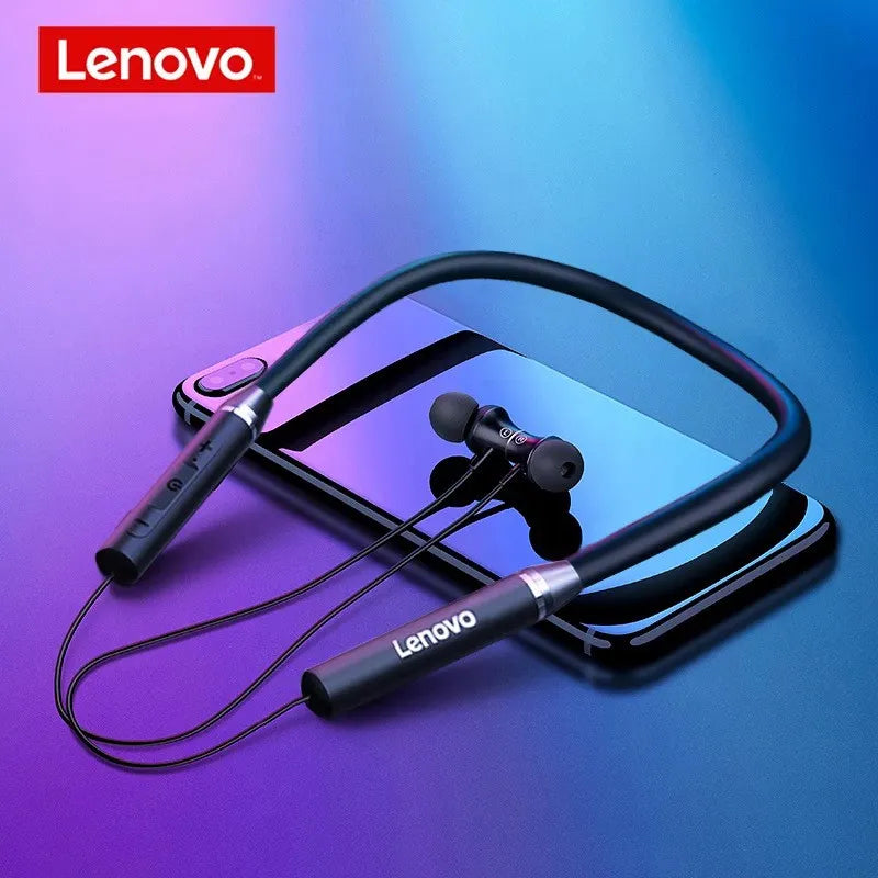 Lenovo HE05 Neckband – Bluetooth 5.0, HD Sound & Noise Reduction