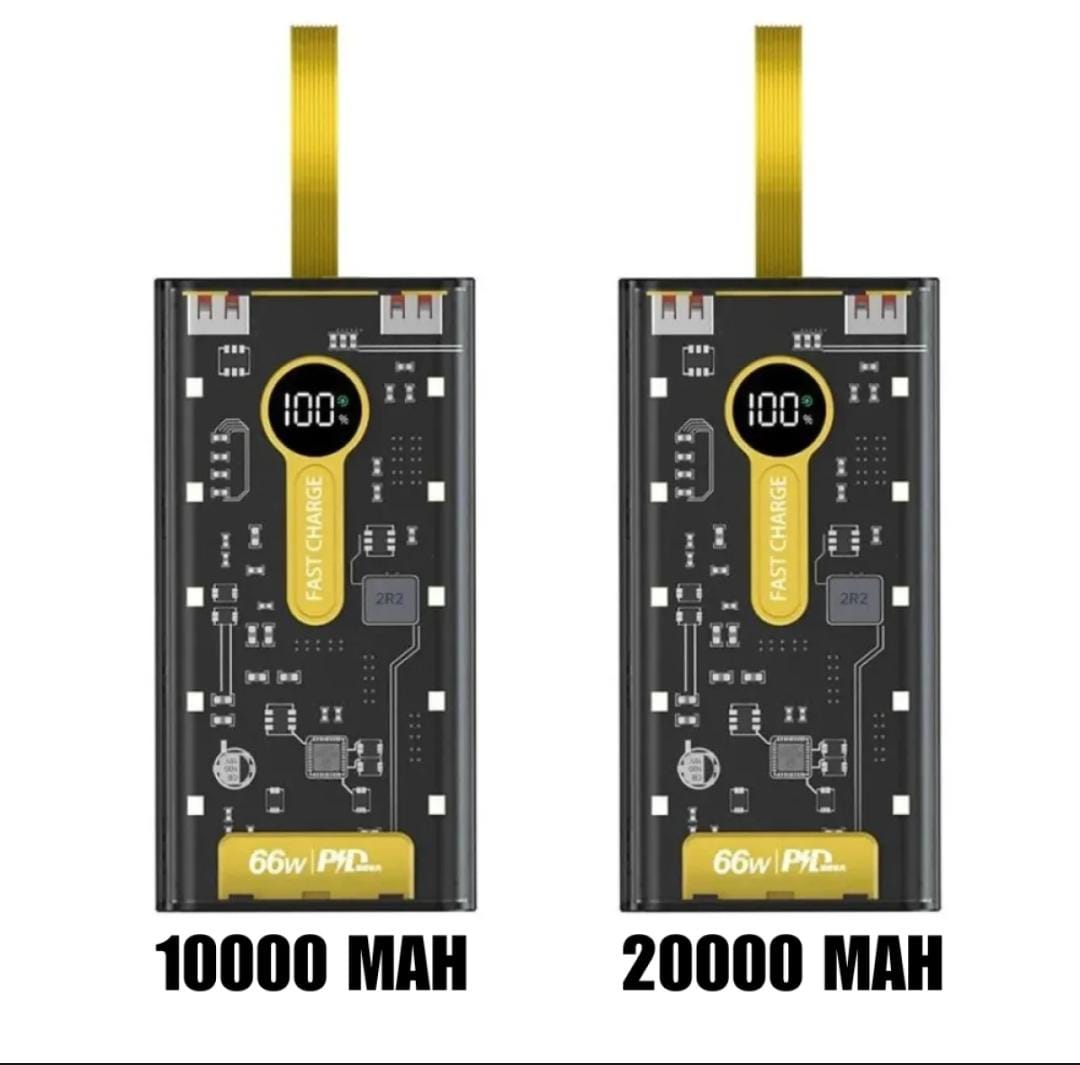 Bolt Pro 20000mAh Power Bank – Black & Yellow Fast Charging