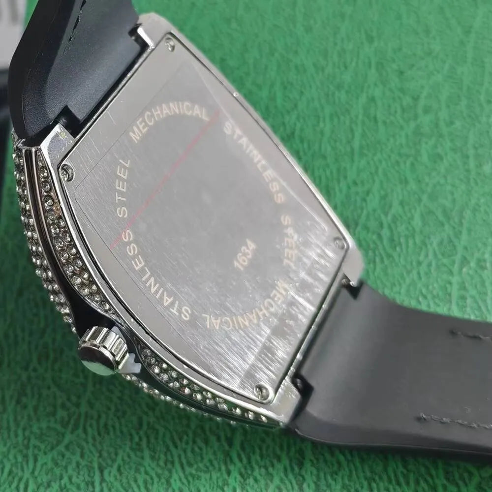 Luxury Iced-Out Men’s Watch – Diamond Dial, Black Strap (Gold, Silver, Rose Gold) | storeapna