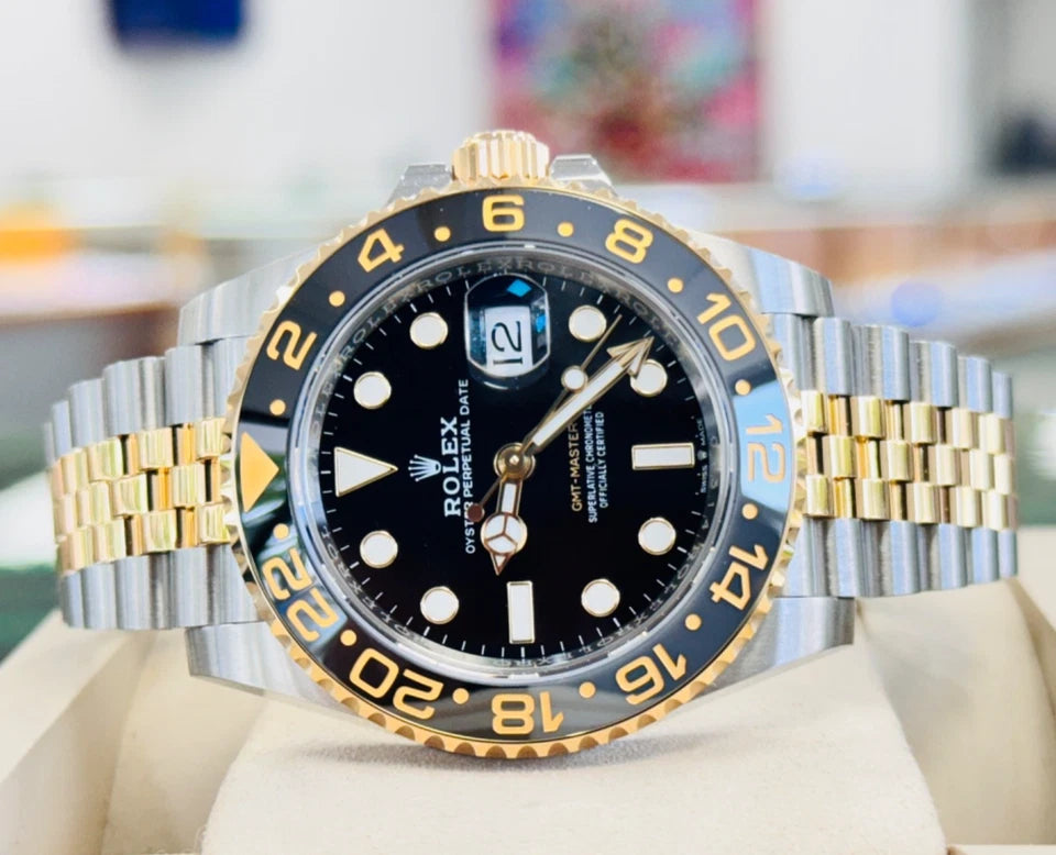 GMT-Master II Style Replica “Root Beer” – Black & Gold Bezel, Two-Tone Jubilee 40mm | storeapna