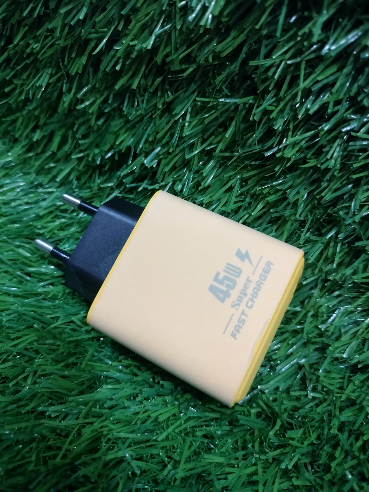 45W Dual-Port Charger – Type-C + USB Fast Charging Adapter