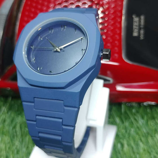 Arabic Dial Minimalist Watch – Blue & Gray | Unisex Edition