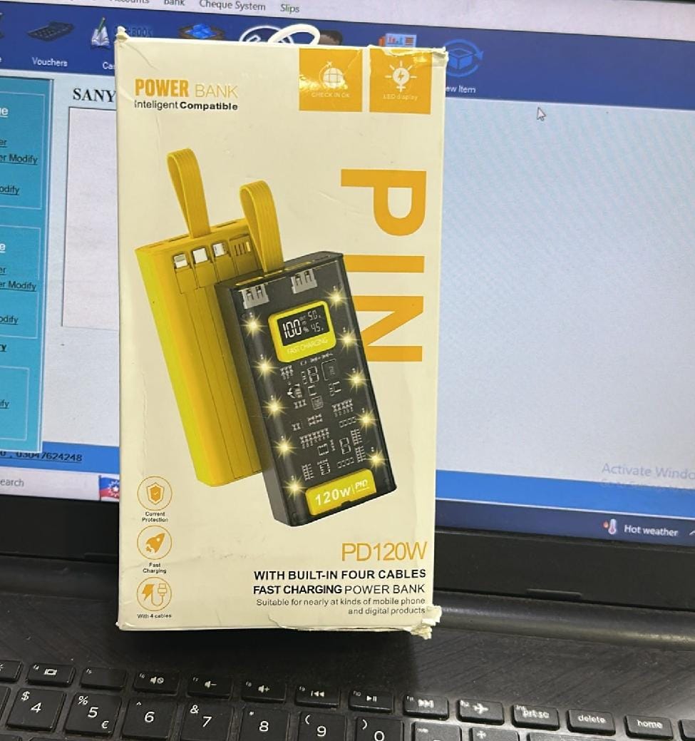 Bolt Pro 20000mAh Power Bank – Black & Yellow Fast Charging