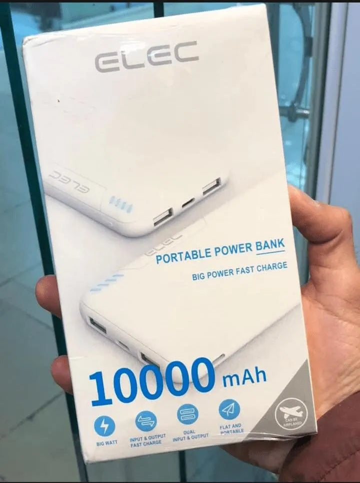 ELEC 10000mAh Fast Power Bank – Dual USB Charging