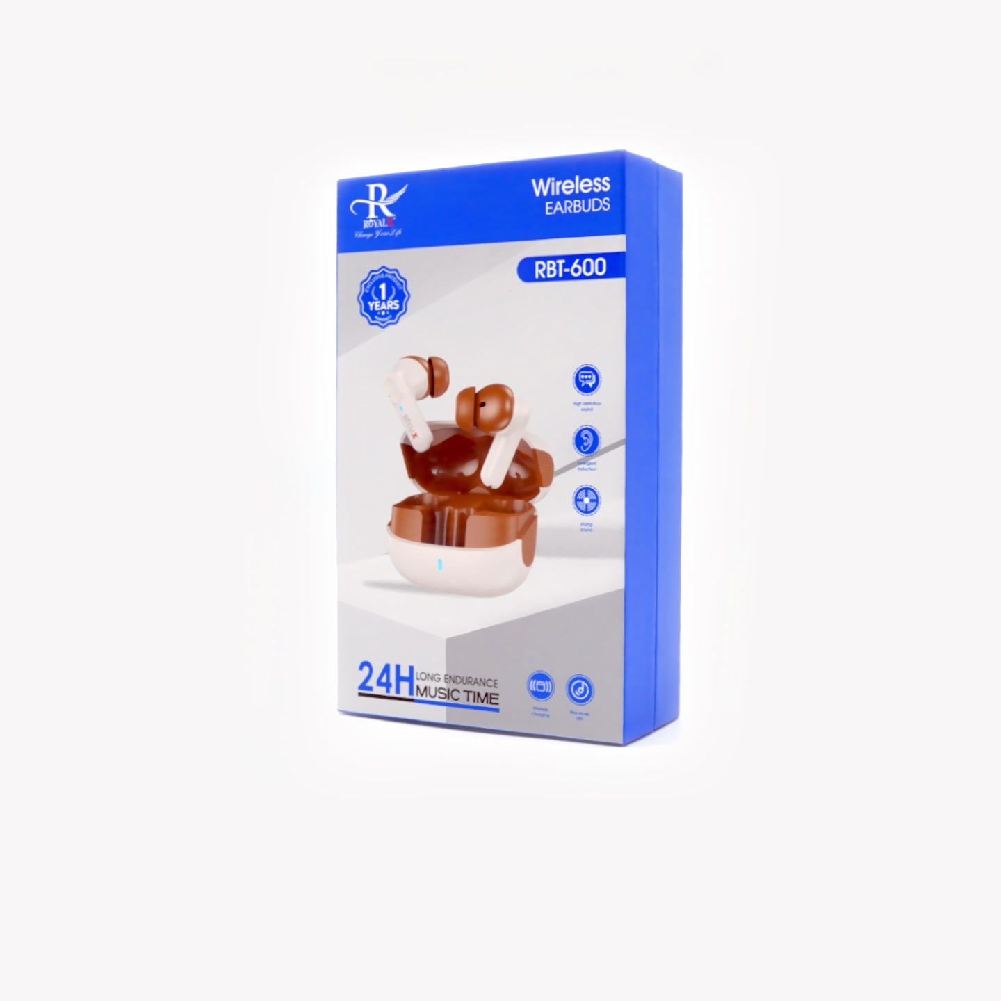 RBT-600 Wireless Earbuds – 24H Music Playback + Deep Bass