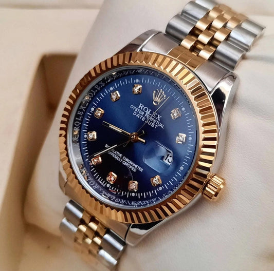 Rolex Datejust – Two - Tone Blue Dial Luxury Watch - StoreApna