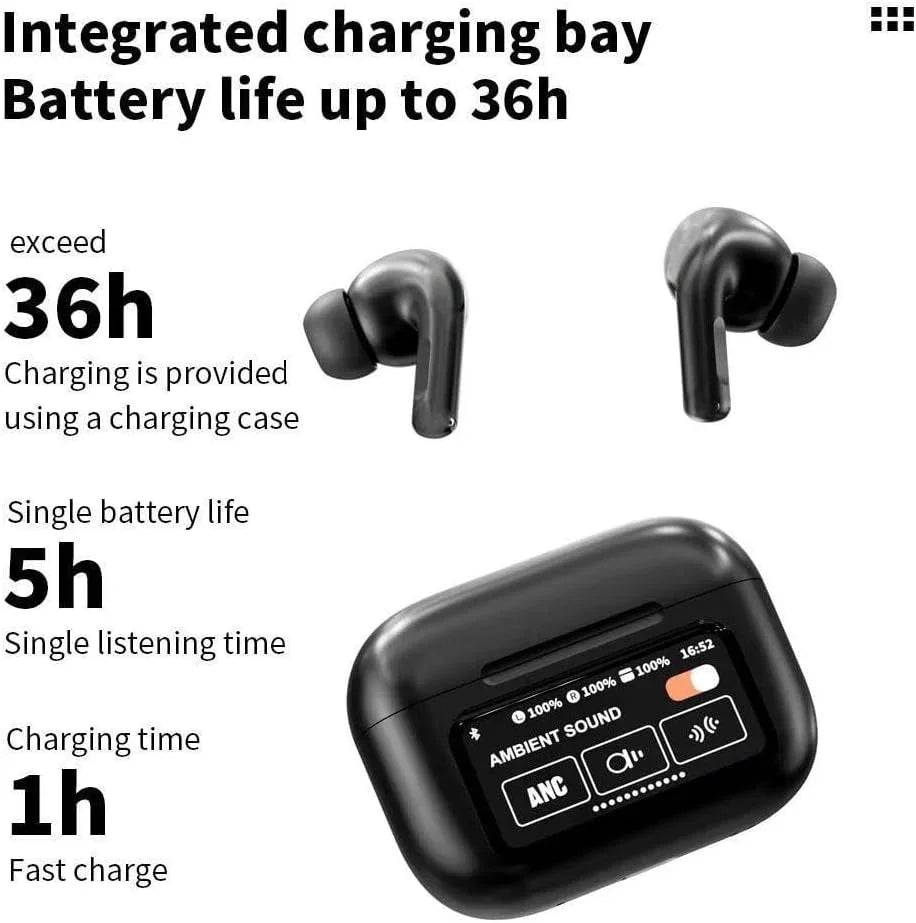 AirBuds A9 Pro Black – Wireless Earbuds with Noise Cancellation - StoreApna