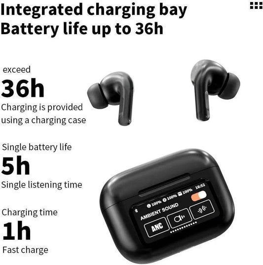 AirBuds A9 Pro Black – Wireless Earbuds with Noise Cancellation - StoreApna