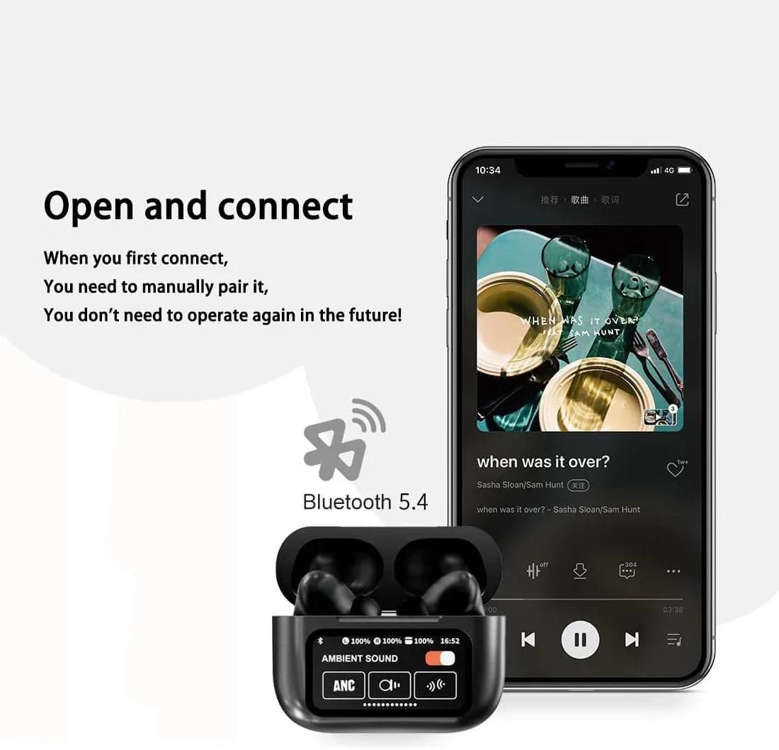 AirBuds A9 Pro Black – Wireless Earbuds with Noise Cancellation - StoreApna