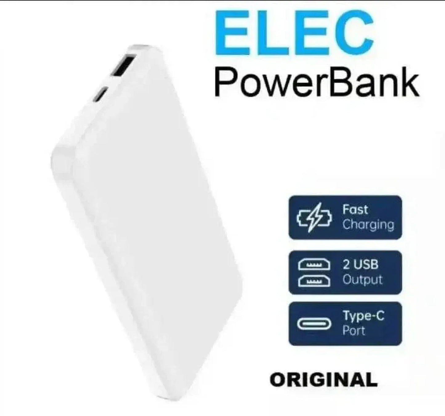 ELEC 10000mAh Fast Power Bank – Dual USB Charging - StoreApna