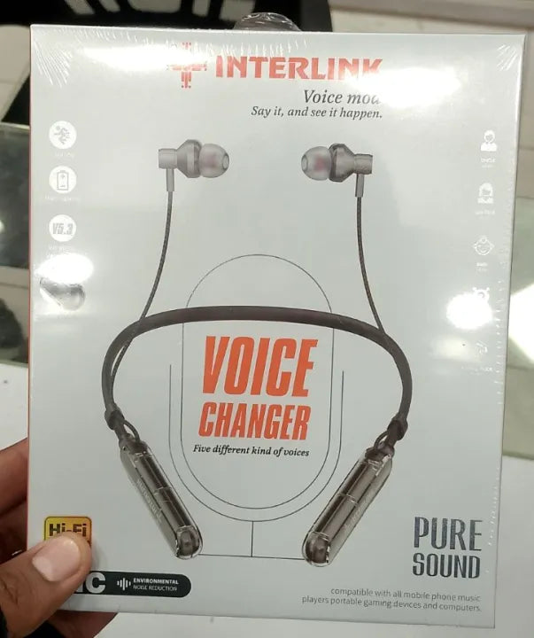 Interlink Voice Changer Neckband – Bluetooth Audio + Fun Effects
