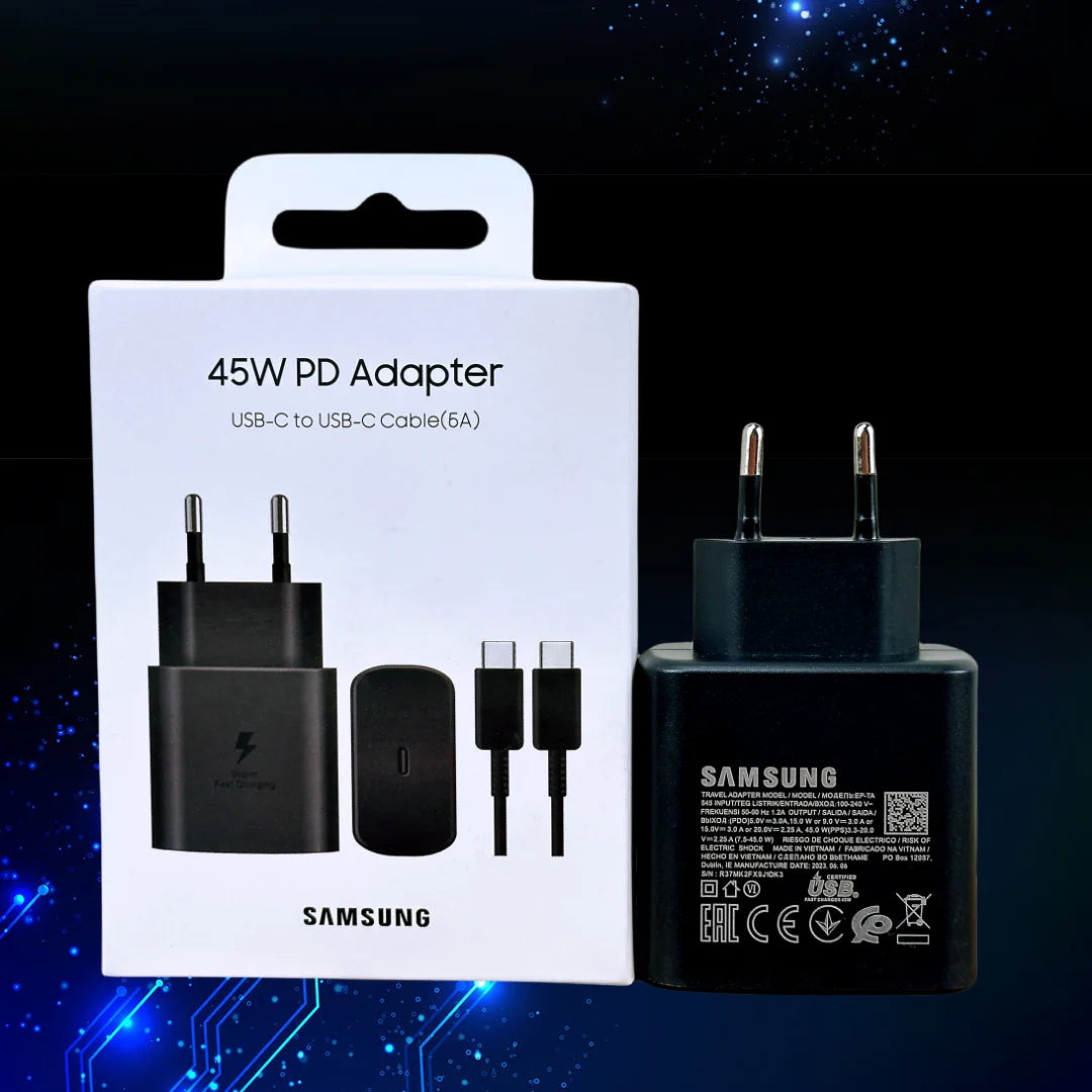 Samsung 45W PD Adapter – USB-C to USB-C Super Fast Charger