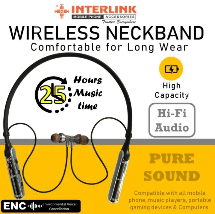 Interlink Voice Changer Neckband – Bluetooth Audio + Fun Effects