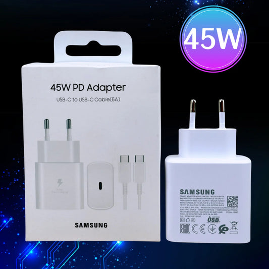 Samsung 45W PD Adapter – USB-C to USB-C Super Fast Charger