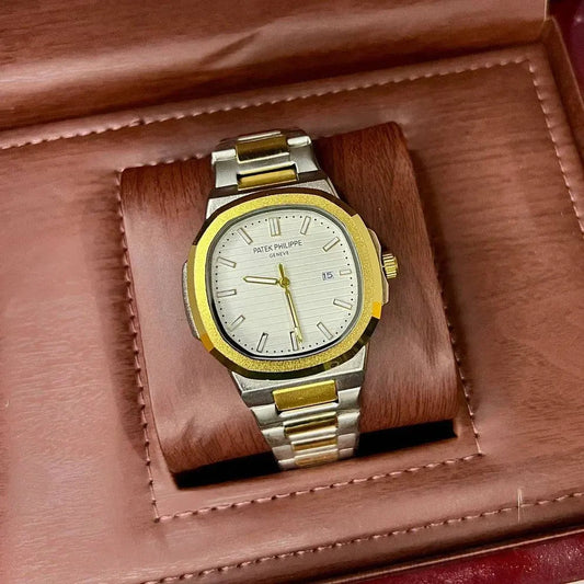 Patek Philippe Watch for Men – Two - Tone Stainless Steel with White Dial | storeapna.com - StoreApna