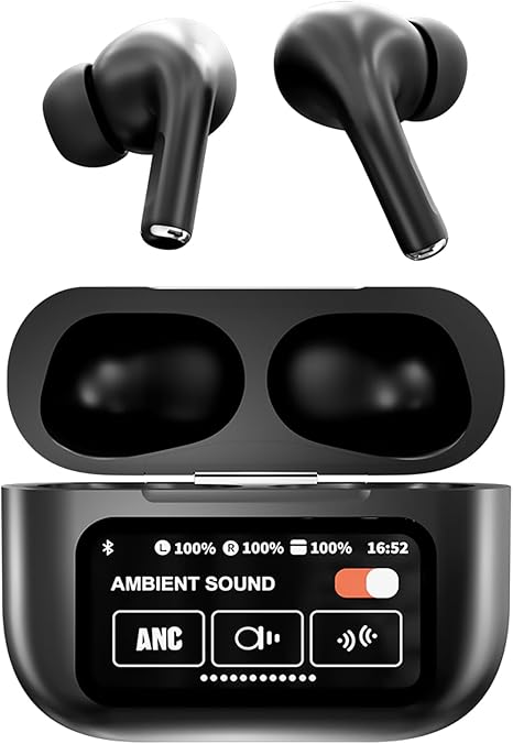 AirBuds A9 Pro Black – Wireless Earbuds with Noise Cancellation