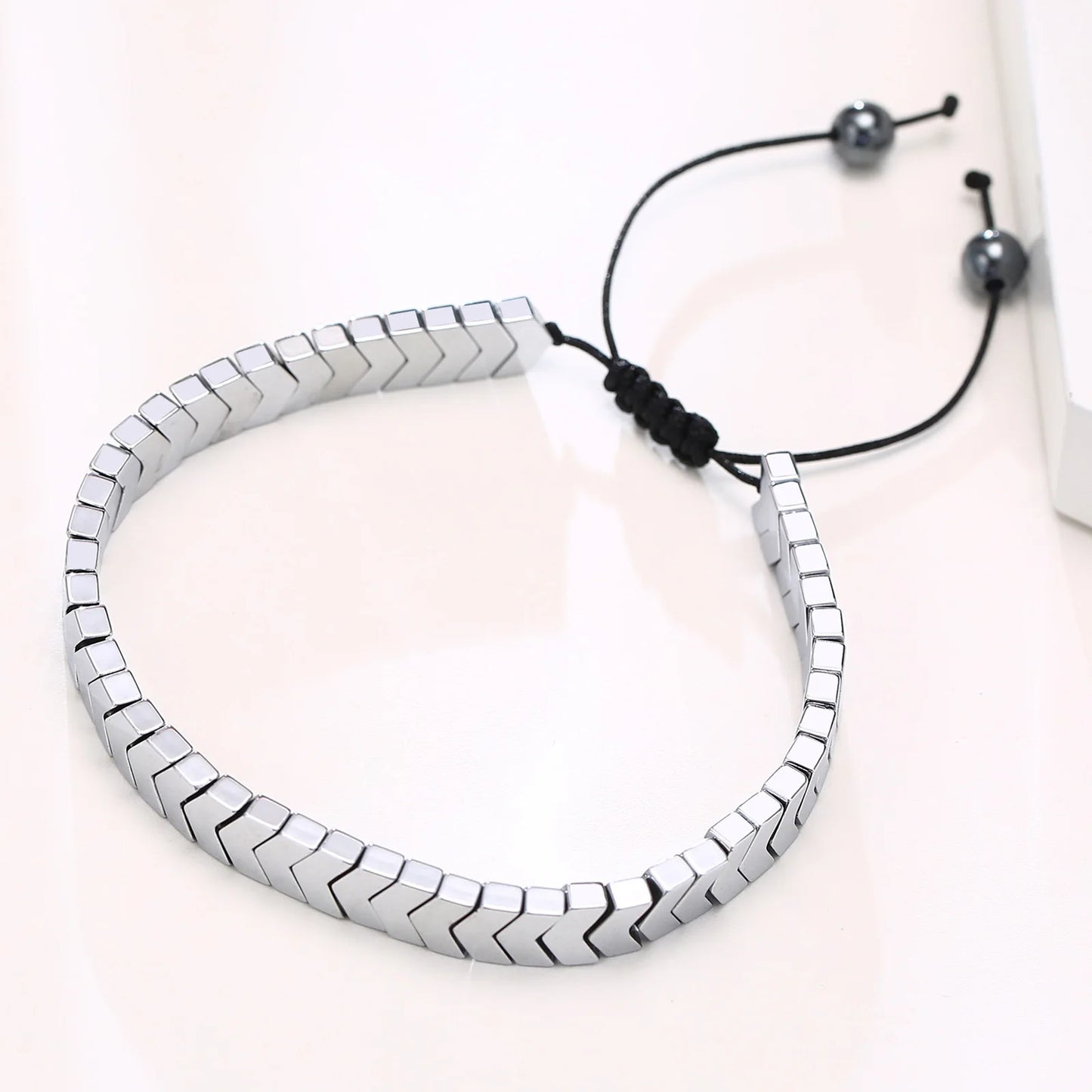 Adjustable Chevron Bracelet for Men (Silver / Gold / Black)