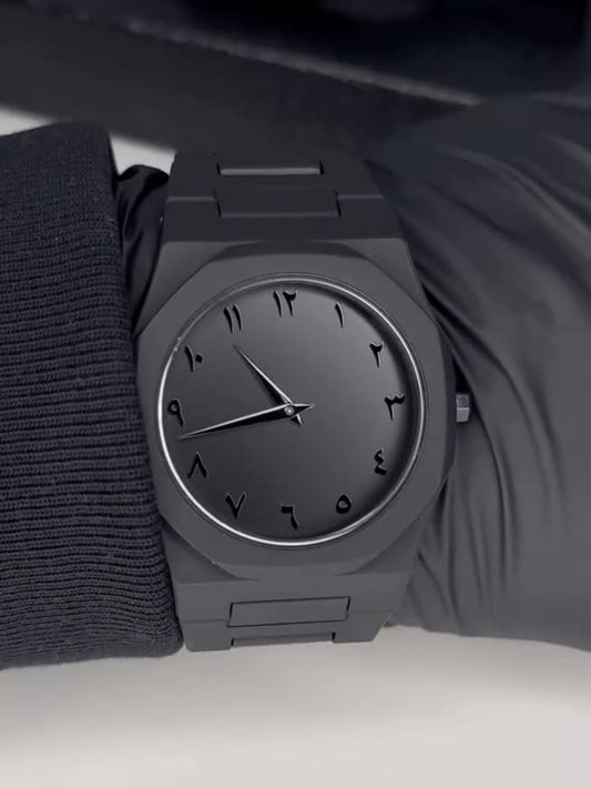 Fiber Aura Unisex Wrist Watch — White & Black, Elegant Design