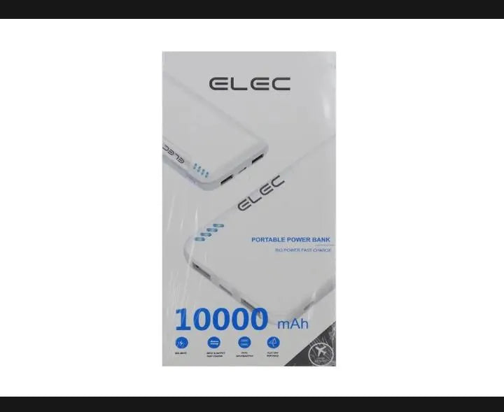ELEC 10000mAh Fast Power Bank – Dual USB Charging