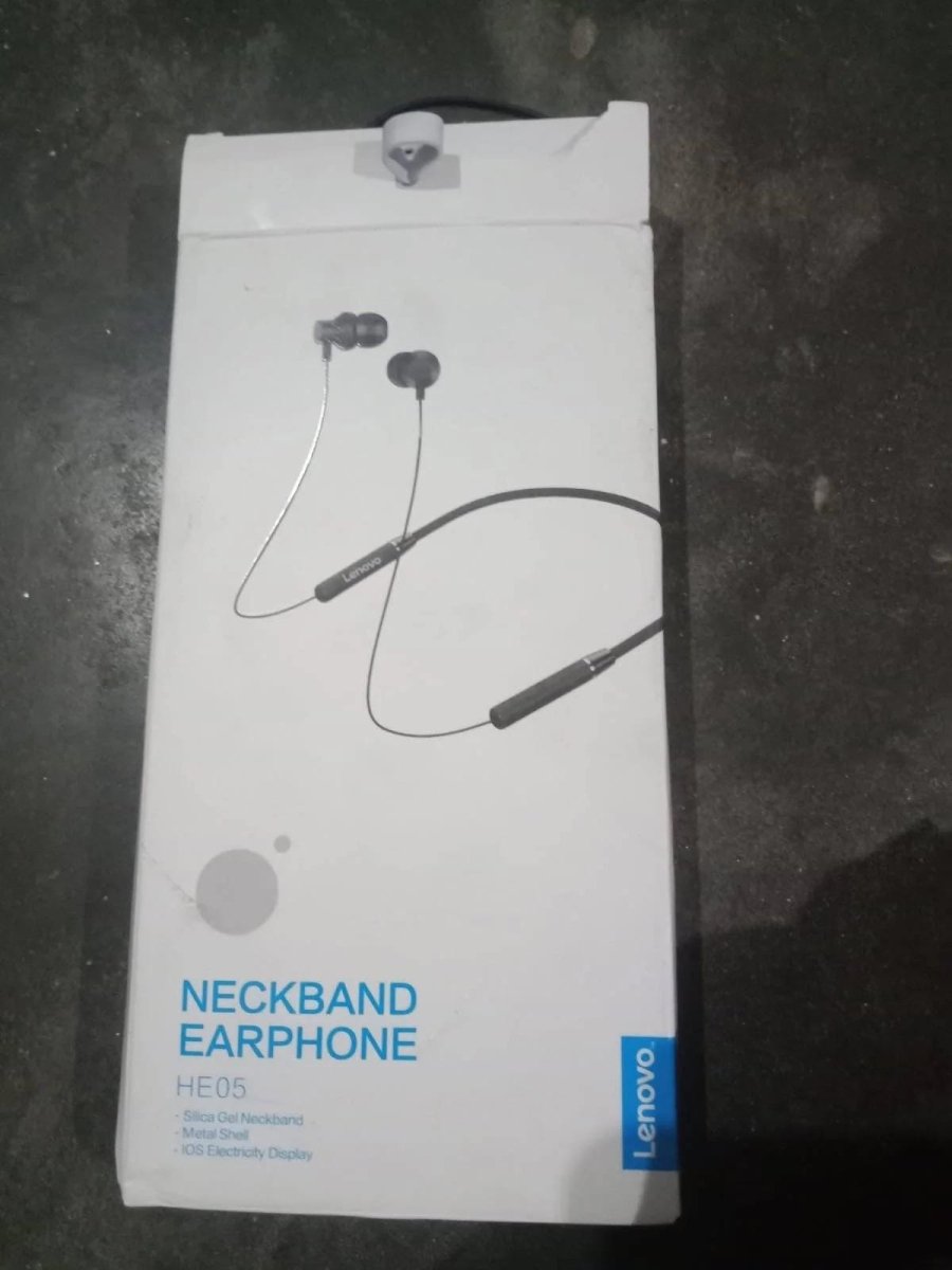Lenovo HE05 Neckband – Bluetooth 5.0, HD Sound & Noise Reduction - StoreApna