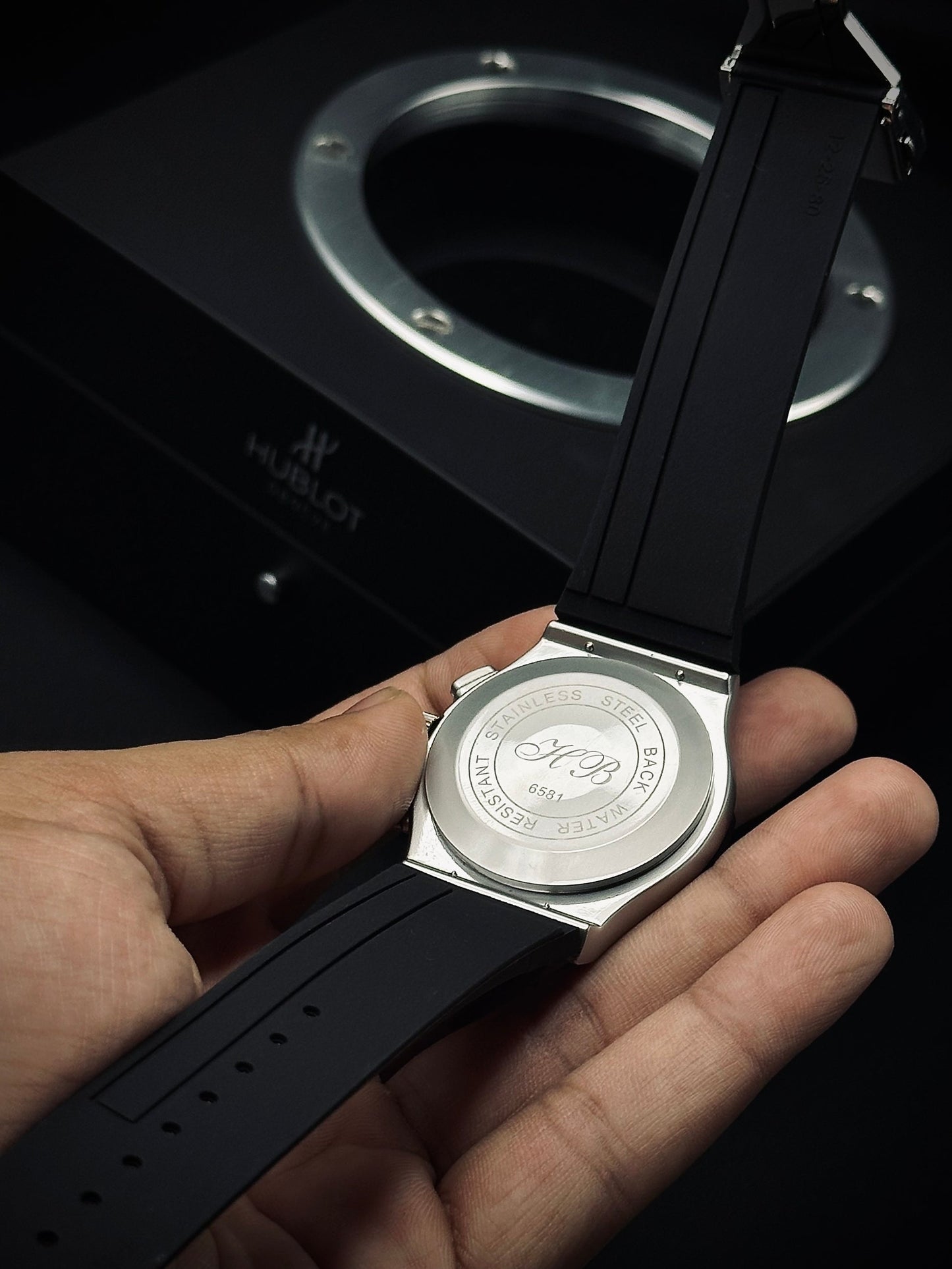 Hublot Classic Fusion Chronograph – Premium Stainless Steel Men’s Watch | Black Rubber Strap