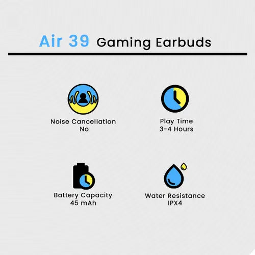 Air 39 Gaming Earbuds – Low Latency, RGB Design