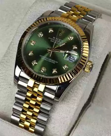 Rolex Datejust – Olive Green Dial, Two-Tone Luxury Watch