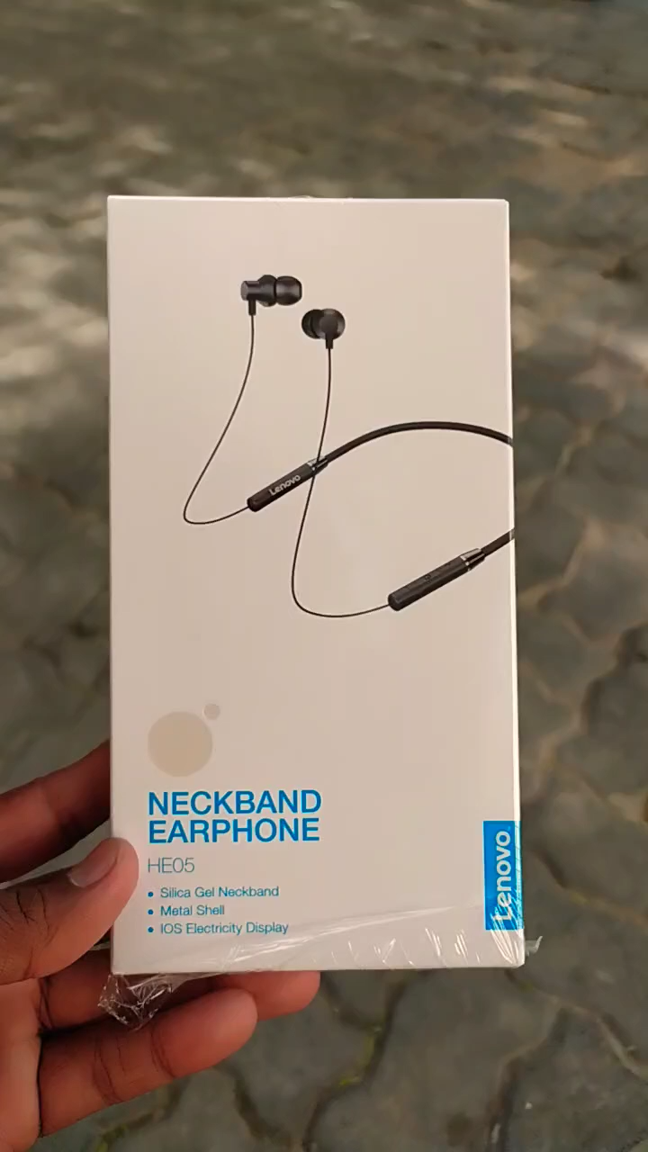 Lenovo HE05 Neckband – Bluetooth 5.0, HD Sound & Noise Reduction
