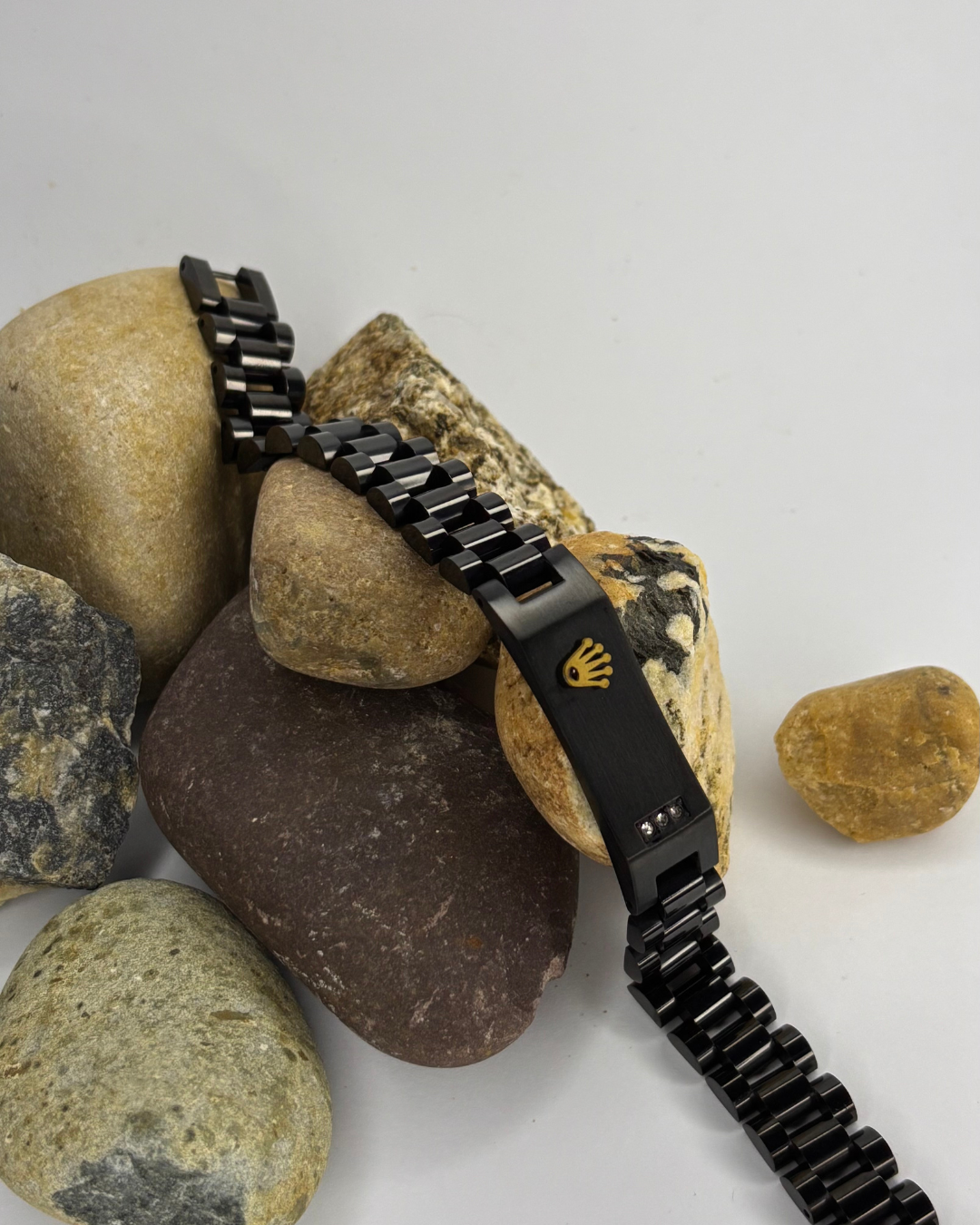 Luxury Crown-Style Engraved Bracelet for Men