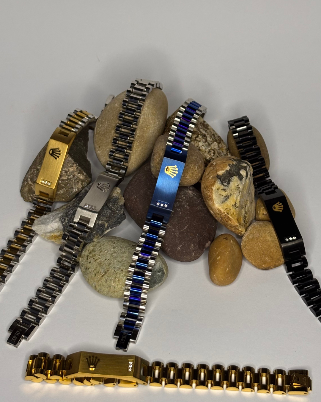 Luxury Crown-Style Engraved Bracelet for Men