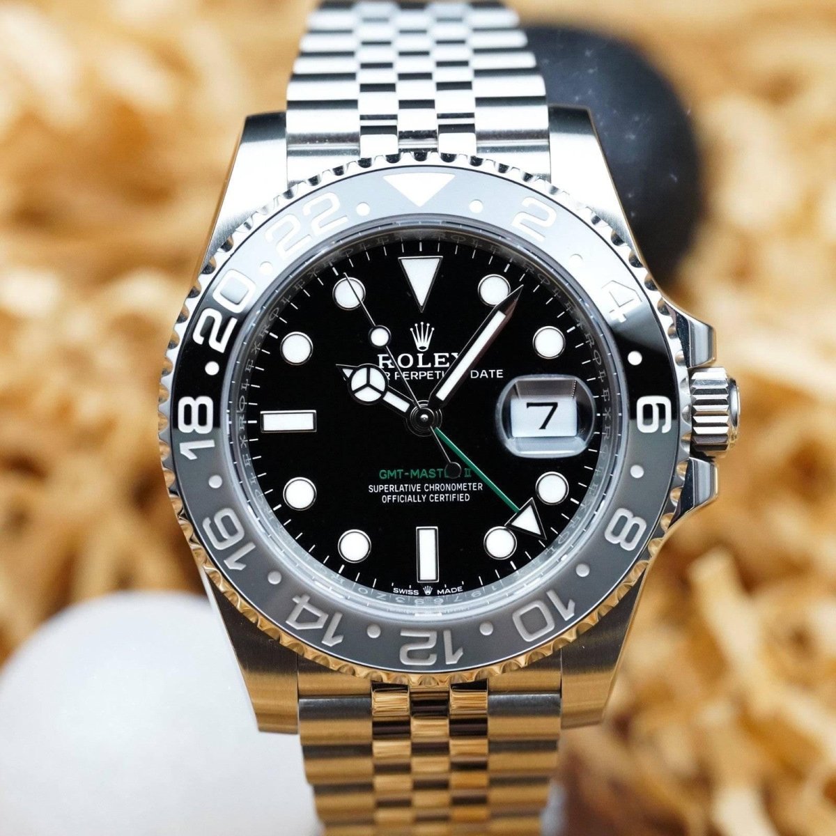 GMT - Master II Style Replica Watch – Grey & Black Bezel, Black Dial, Jubilee Bracelet 40mm | storeapna - StoreApna