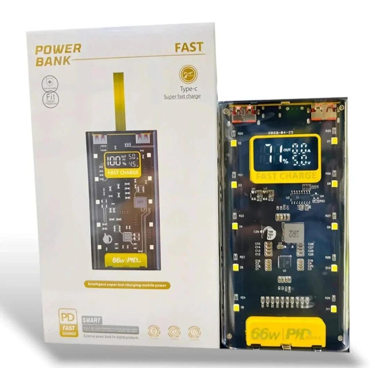 Bolt Pro 20000mAh Power Bank – Black & Yellow Fast Charging - StoreApna