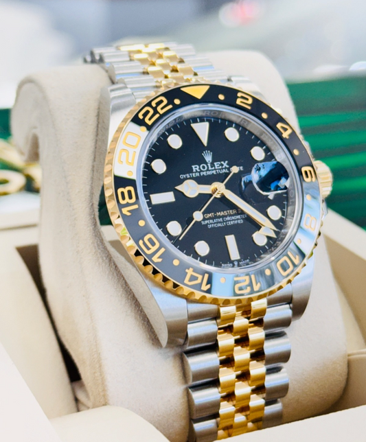 GMT-Master II Style Replica “Root Beer” – Black & Gold Bezel, Two-Tone Jubilee 40mm | storeapna