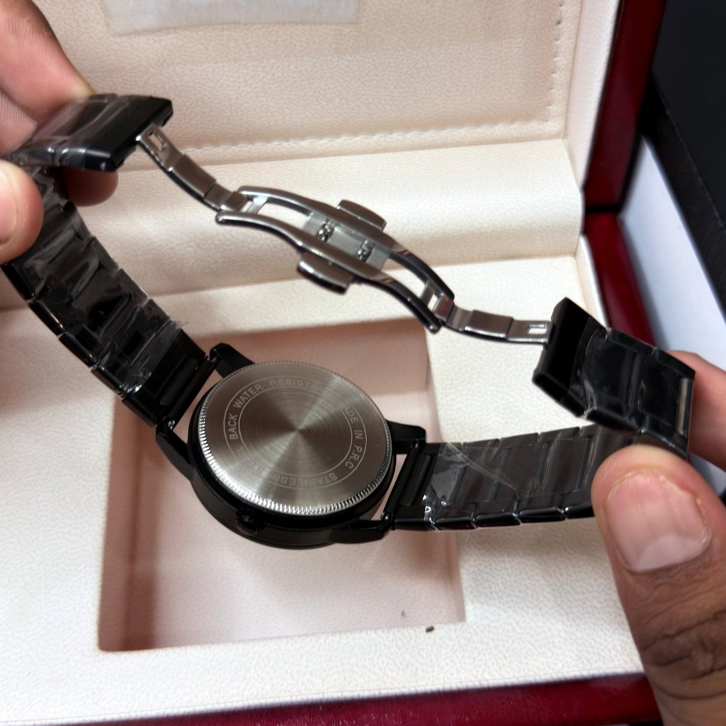 SABR Black Arabic Dial Watch – Premium Stainless-Steel Unisex Timepiece