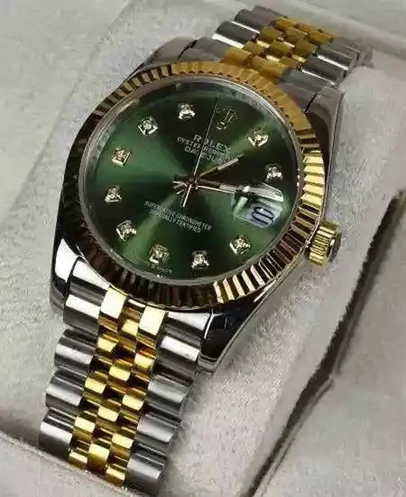 Rolex Datejust – Olive Green Dial, Two - Tone Luxury Watch - StoreApna